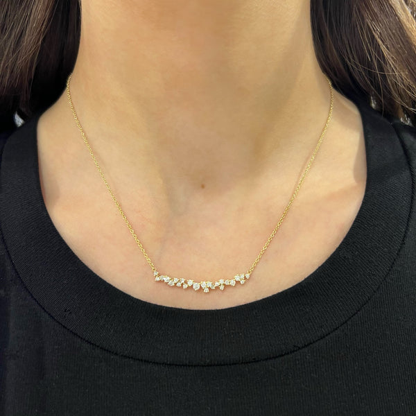 14K GOLD DIAMOND KELLY NECKLACE