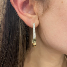 14K GOLD DIAMOND BRIANA HOOPS