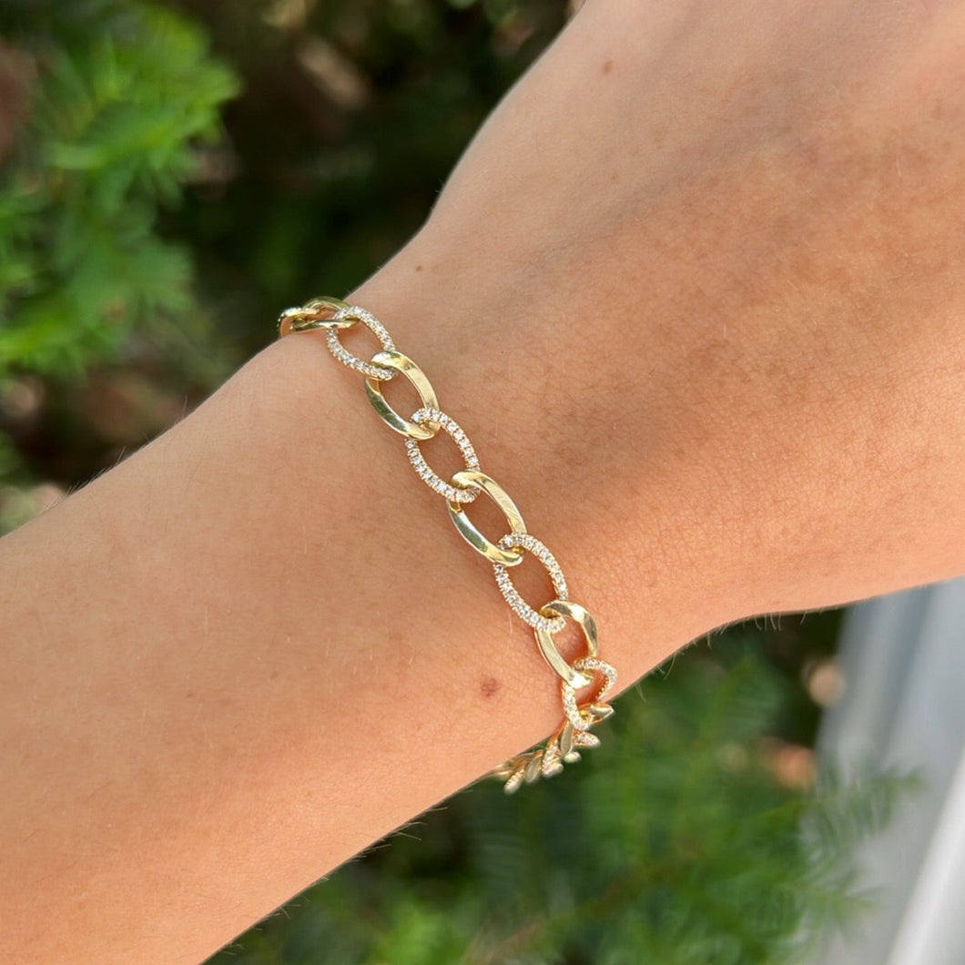14K GOLD DIAMOND BRENDA BRACELET
