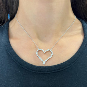 14K GOLD DIAMOND DELIA HEART NECKLACE