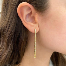 14K GOLD DIAMOND CAMERON EARRINGS