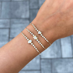 14K GOLD DIAMOND CLARISSA BAGUETTE BRACELET