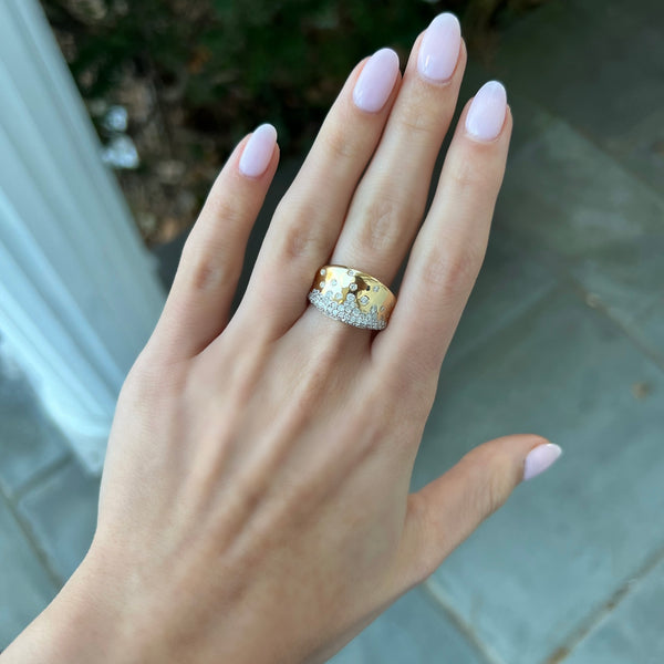 14K GOLD DIAMOND CONFETTI RING