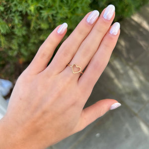 14K GOLD HEART RING