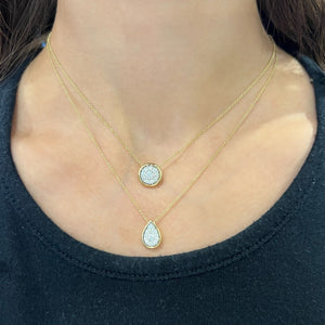 14K GOLD DIAMOND KIMMY PEAR NECKLACE