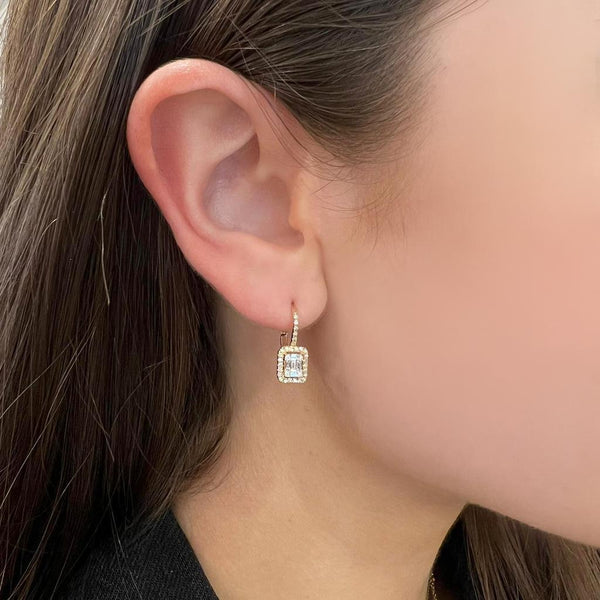 14K GOLD DIAMOND MARNIE EARRINGS