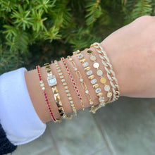 14K GOLD DIAMOND AMBER BRACELET