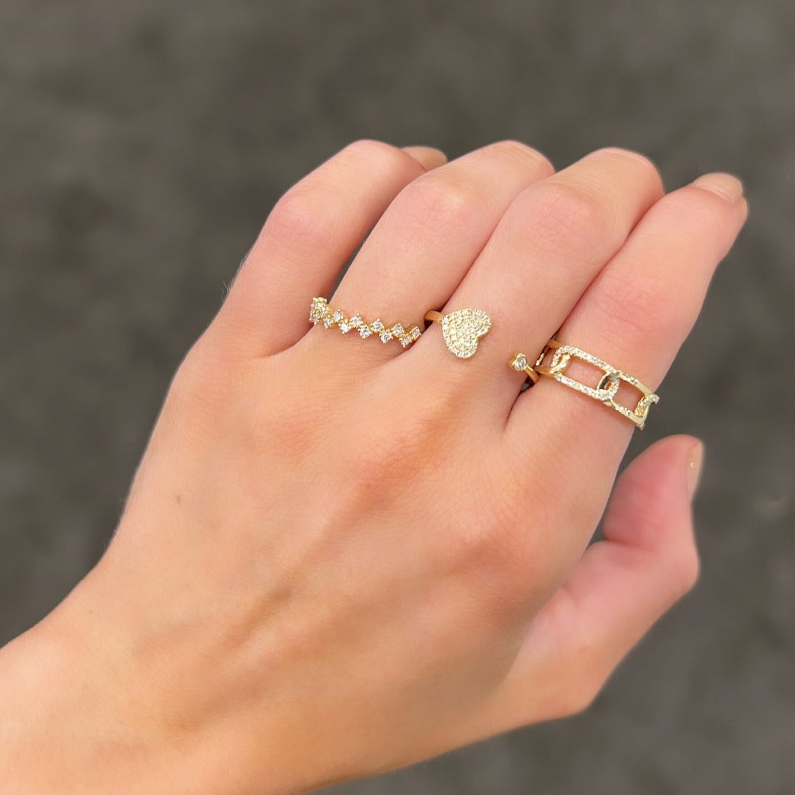 Mini Mini Letter Chain Ring