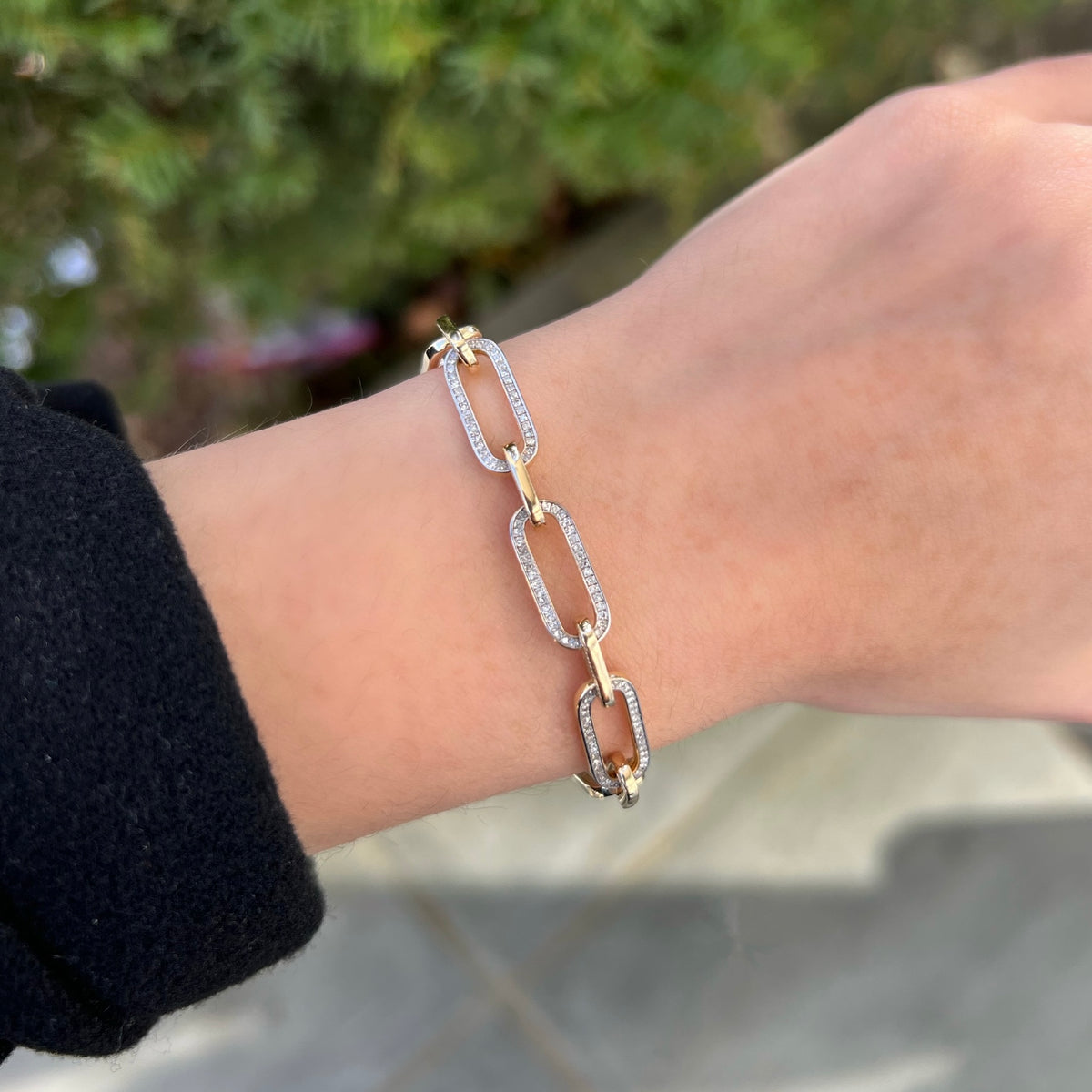 14K GOLD DIAMOND YAEL BRACELET – Jen K Online