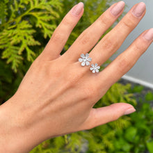 14K GOLD DIAMOND NORA FLOWER RING
