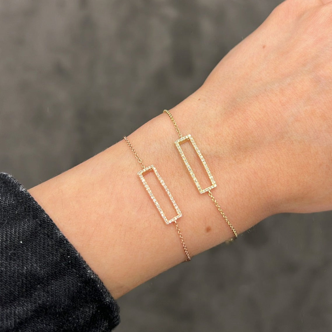 Rectangle Chain Bracelet – Hannah Naomi Jewelry