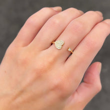 14K GOLD DIAMOND DIANA HEART RING