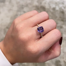 14K GOLD DIAMOND AMETHYST KIM RING