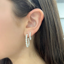 14K GOLD PEARL SMALL JACKIE HOOPS