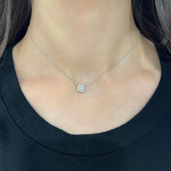 14K GOLD DIAMOND SMALL BELLA NECKLACE