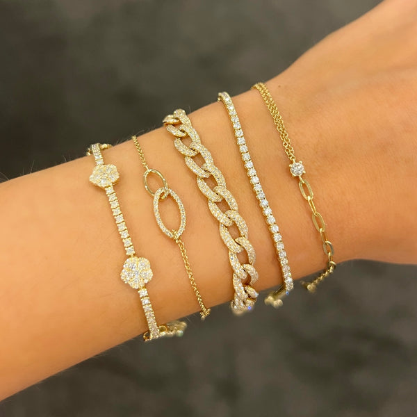 14K GOLD DIAMOND ALTHEA BRACELET
