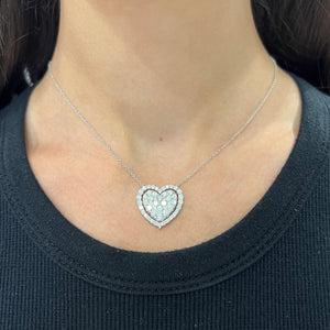 14K GOLD DIAMOND LARGE RAQUEL HEART NECKLACE