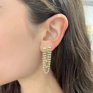 14K GOLD DIAMOND LISA EARRINGS