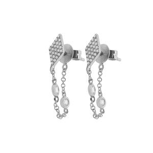 14K GOLD DIAMOND BRENDA EARRINGS