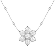 14K GOLD DIAMONDS BY THE YARD LARGE HANNAH FLOWER NECKLACE