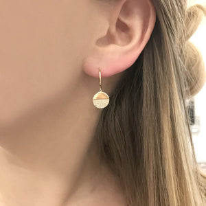 14K GOLD DIAMOND MOLLY LEVERBACK EARRINGS