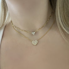 14K GOLD DIAMOND SARAH HEART NECKLACE