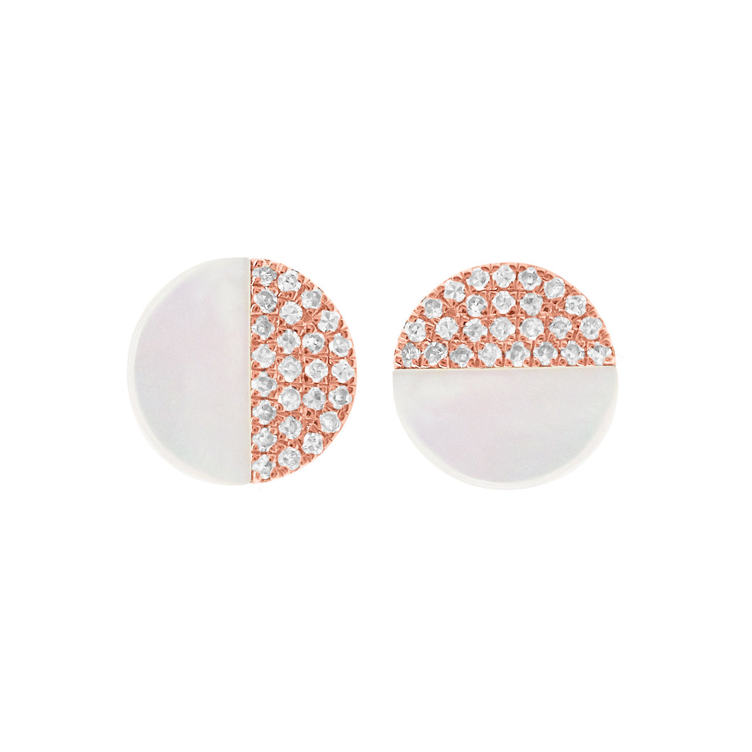 14K GOLD AND MOTHER OF PEARL PERRY STUDS