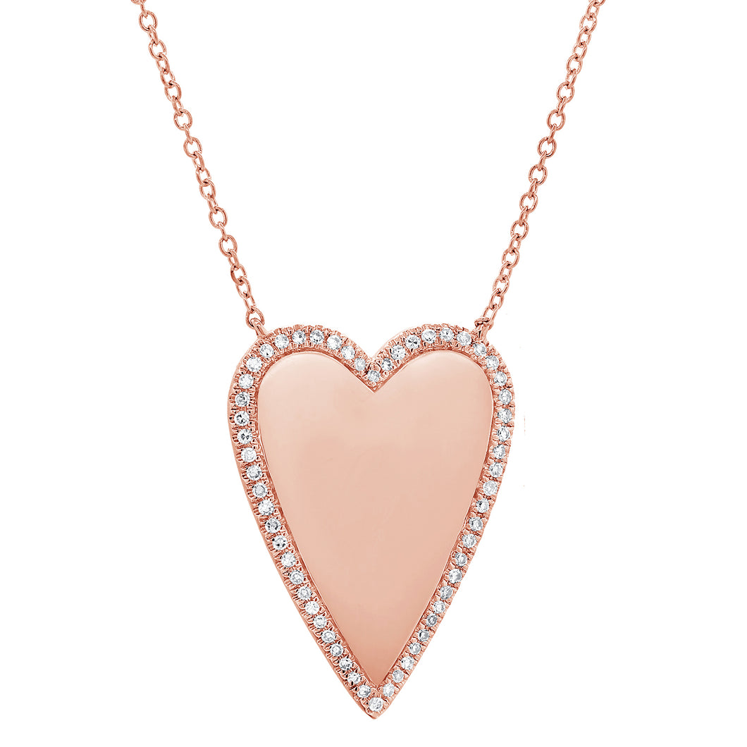 14K GOLD DIAMOND KAYLA HEART NECKLACE