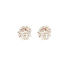14K GOLD DIAMOND BAGUETTE STUDS