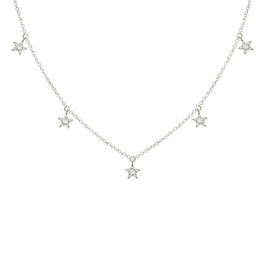 14K GOLD DIAMOND NIKKI STAR NECKLACE