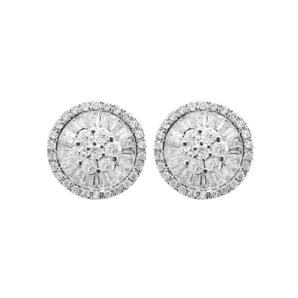 14K GOLD DIAMOND STEPHANIE STUDS