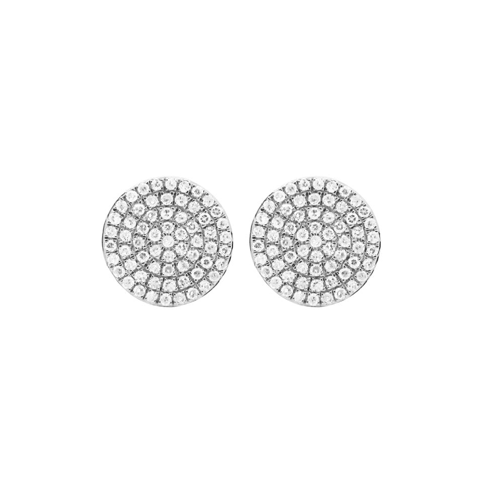 14K GOLD DIAMOND SMALL ANNIE CIRCLE STUDS