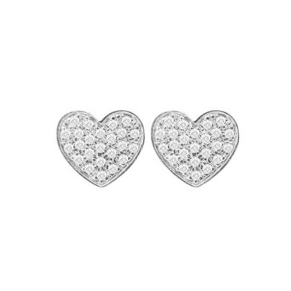 14K GOLD DIAMOND JOY HEART STUDS