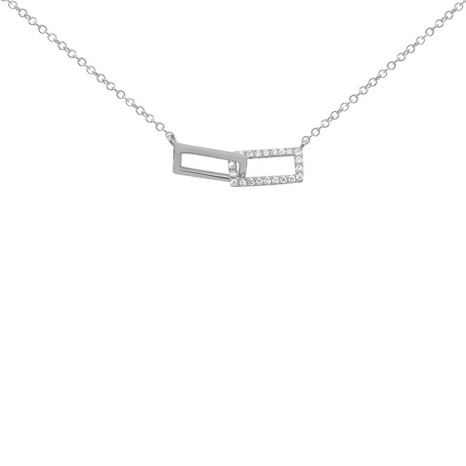 14K GOLD DIAMOND BETH LINK NECKLACE