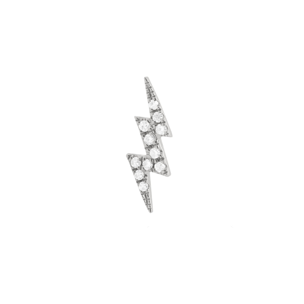 14K GOLD DIAMOND SMALL LIGHTNING STUDS