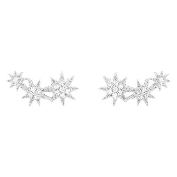 14K GOLD DIAMOND NOA STAR STUDS