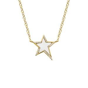 14K GOLD DIAMOND MAYA STAR NECKLACE (MORE COLORS AVAILABLE)