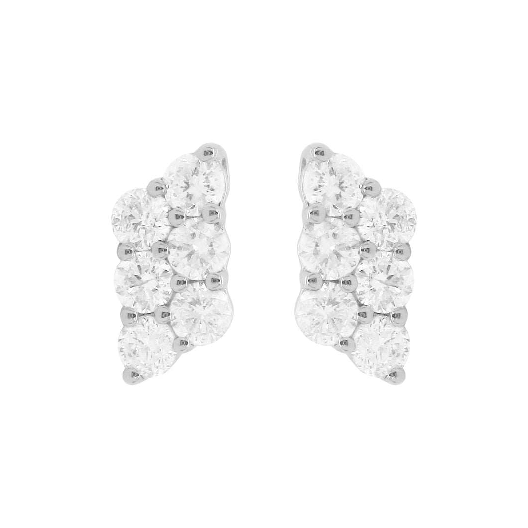 14K GOLD DIAMOND BETH STUDS