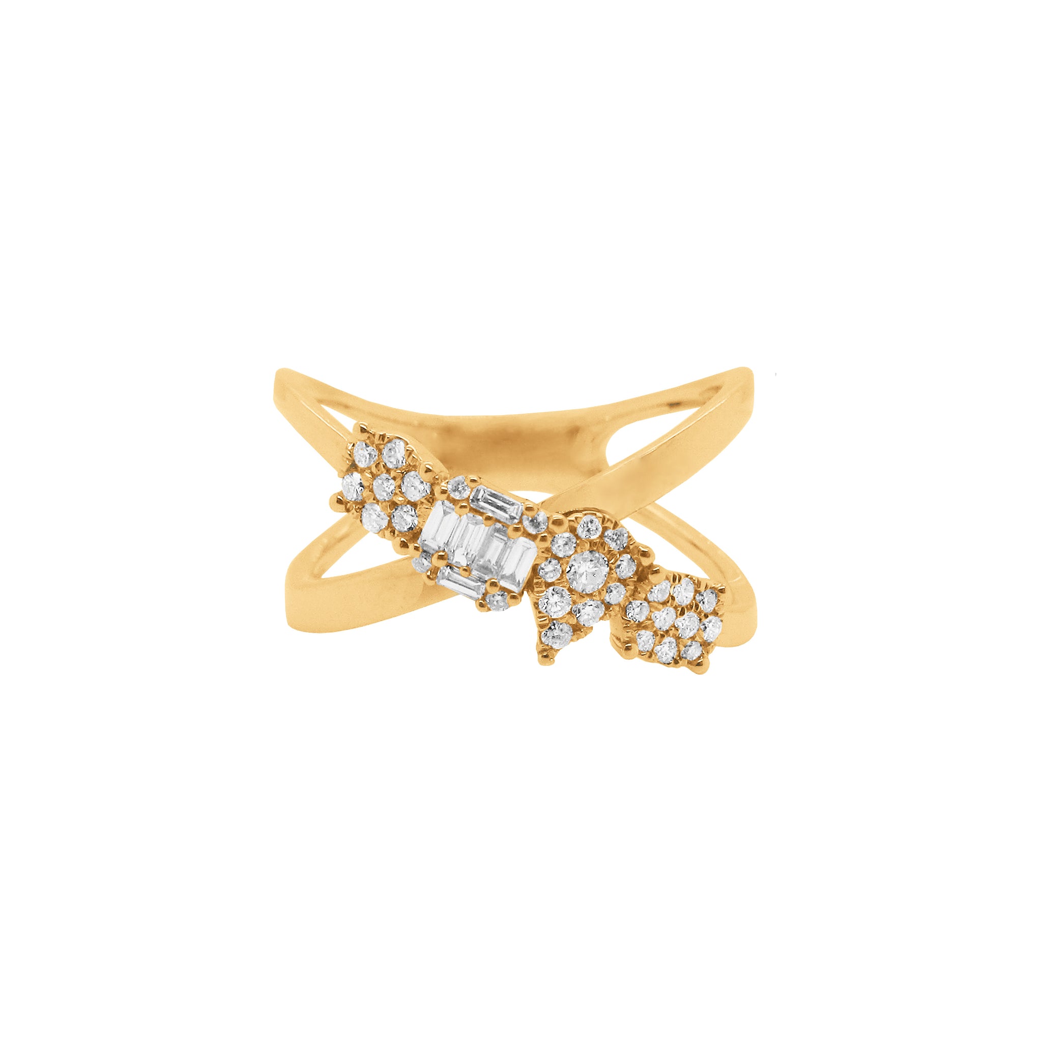 14K GOLD DIAMOND IRIS STAR RING – Jen K Online