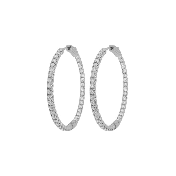 14K GOLD DIAMOND NOVA HOOPS