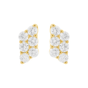 14K GOLD DIAMOND BETH STUDS