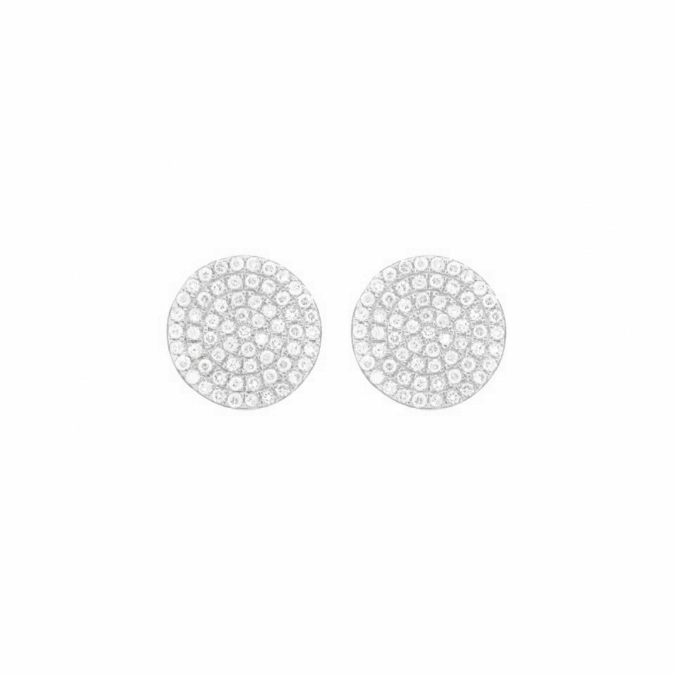 14K GOLD DIAMOND MEDIUM ANNIE CIRCLE STUDS