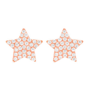 14K GOLD DIAMOND SYLVIA STAR STUDS