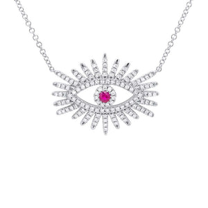14K GOLD DIAMOND RUBY CELIA NECKLACE